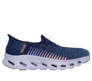 Women Skechers Slip-ins GO Walk Glide-Step 2.0 - Venus Slip On Shoes Navy / Multicolor USA | 2891-NVDRM