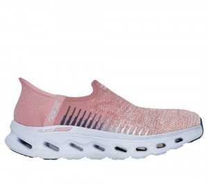 Women Skechers Slip-ins GO Walk Glide-Step 2.0 - Venus Hands Free Slip Ins Mauve / Blue USA | 3476-YUSRI