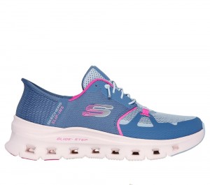 Women Skechers Slip-ins: Glide-Step Pro Slip On Shoes Slate / Pink USA | 7403-OVWTB