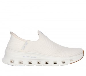 Women Skechers Slip-ins: Glide-Step Pro - Everyday Slip On Shoes Natural White USA | 3857-FNQKG