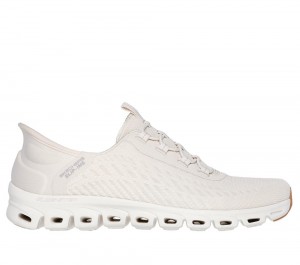 Women Skechers Slip-ins: Glide-Step - Tranquility Hands Free Slip Ins Natural White USA | 3986-XKACU