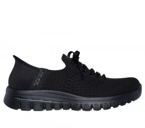Women Skechers Slip-ins: Graceful - First Blush Hands Free Slip Ins Black USA | 9087-TIHMK