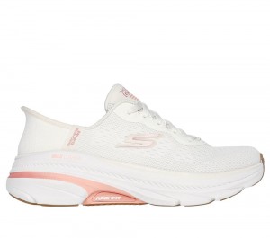Women Skechers Slip-ins: Max Cushioning Arch Fit 2.0 - Antilles Hands Free Slip Ins Natural / Pink USA | 1786-TQBIR