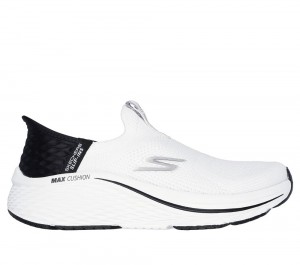 Women Skechers Slip-ins: Max Cushioning Elite 2.0 Slip On Shoes White / Black USA | 8491-NBSKT