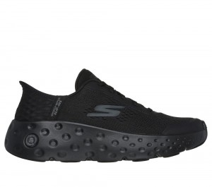 Women Skechers Slip-ins: Max Cushioning Hyper Craze Hands Free Slip Ins Black USA | 2437-CSIQE
