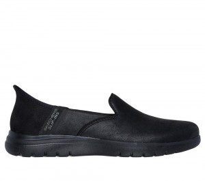 Women Skechers Slip-ins: On-the-GO Flex - Captivating Hands Free Slip Ins Black USA | 5370-JRYVI