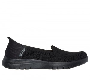 Women Skechers Slip-ins: On-the-GO Flex - Serene Hands Free Slip Ins Black USA | 1975-FXTIN
