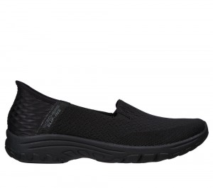 Women Skechers Slip-ins RF: Reggae Fest 2.0 - Guiding Hands Free Slip Ins Black USA | 3645-NWUZP