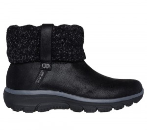 Women Skechers Slip-ins Relaxed Fit: Easy Going - Cozy Weather 2 Slip On Shoes Black USA | 2906-FNDRO