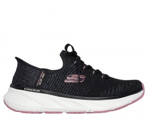 Women Skechers Slip-ins Relaxed Fit: Edgeride Hands Free Slip Ins Black / Pink USA | 3651-IFCWV