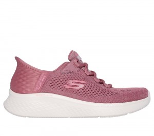 Women Skechers Slip-ins: Skech-Lite Pro - Natural Hands Free Slip Ins Dark Mauve Purple USA | 9185-MXVGI