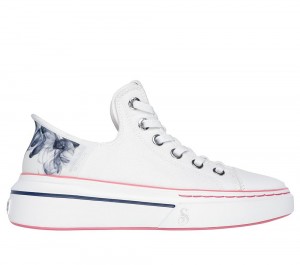 Women Skechers Slip-ins: Snoop One - Boss Life Canvas Canvas Shoes White / Black USA | 5172-SXCHF