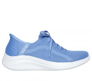 Women Skechers Slip-ins: Ultra Flex 3.0 - Brilliant Slip On Shoes Periwinkle Blue USA | 8439-PNFKA