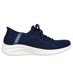 Women Skechers Slip-ins: Ultra Flex 3.0 - Brilliant Slip On Shoes Navy USA | 9567-DWHLK