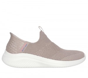 Women Skechers Slip-ins: Ultra Flex 3.0 - Cozy Streak Hands Free Slip Ins Taupe Brown USA | 3712-CGDYX