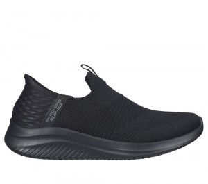 Women Skechers Slip-ins: Ultra Flex 3.0 - Cozy Streak Hands Free Slip Ins Black USA | 8572-ZDNLQ