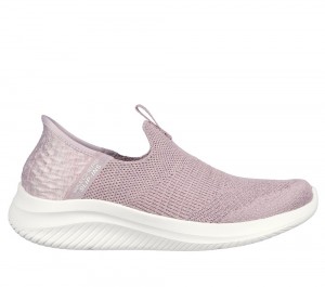Women Skechers Slip-ins: Ultra Flex 3.0 - Smooth Step Slip On Shoes Mauve Purple USA | 8671-BCQUG