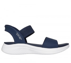 Women Skechers Slip-ins: Ultra Flex 3.0 - Summerville Sandals Navy USA | 4921-MYTRO