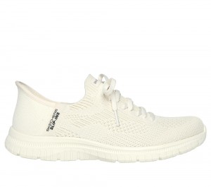 Women Skechers Slip-ins: Virtue - Divinity Slip On Shoes Natural / Black USA | 9513-OGCRW