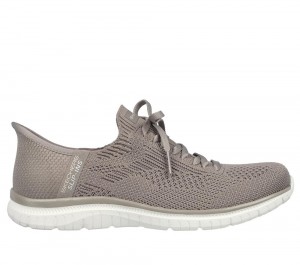 Women Skechers Slip-ins: Virtue - Divinity Hands Free Slip Ins Taupe Brown USA | 1587-XWLIH