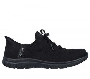 Women Skechers Slip-ins: Virtue - Divinity Hands Free Slip Ins Black USA | 1893-PXYWD