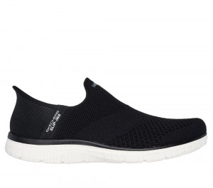 Women Skechers Slip-ins: Virtue - Sleek Hands Free Slip Ins Black / White USA | 0497-IBTVL