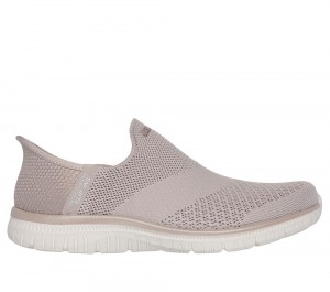 Women Skechers Slip-ins: Virtue - Sleek Slip On Shoes Taupe Brown USA | 9501-LUBOS