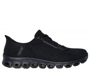Women Skechers Slip-ins Waterproof: Glide-Step Hands Free Slip Ins Black USA | 5937-OZIRH
