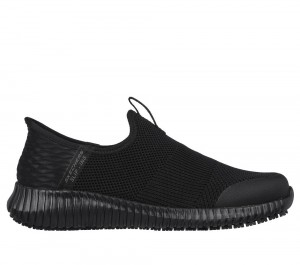 Women Skechers Slip-ins Work: Cessnock - Gwynedd Work Shoes Black USA | 7139-ILJRX
