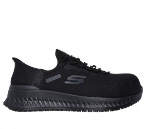Women Skechers Slip-ins Work: Tilido - Ombray Work Shoes Black USA | 5874-CYDOI