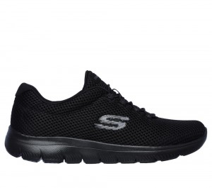 Women Skechers Summits Sneakers Black USA | 5938-MPCOG