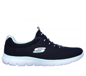 Women Skechers Summits Sneakers Navy / Aqua USA | 3470-HJKPG