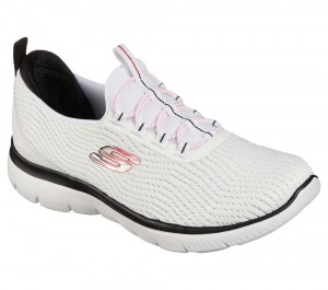 Women Skechers Summits - Next Wave Slip On Shoes White / Black USA | 9368-YJEST