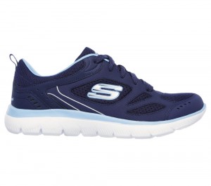 Women Skechers Summits - Suited Sneakers Navy / Blue USA | 0928-TJKUB