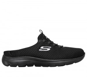 Women Skechers Summits - Swift Step Slip On Shoes Black USA | 0176-ADRWI