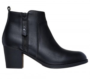 Women Skechers Taxi - Night in Town Boots Black USA | 3519-UFOYD