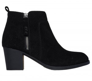 Women Skechers Taxi - Out In Town Boots Black USA | 5367-LCEGY