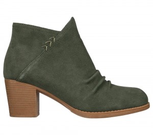 Women Skechers Taxi - Western City Boots Olive USA | 8720-QJFGM