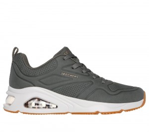 Women Skechers Tres-Air Uno - Ah-Mazing Lace Up Shoes Olive USA | 0456-WRGJI