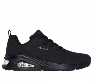 Women Skechers Tres-Air Uno - Ah-Mazing Lace Up Shoes Black USA | 0371-FPEDX
