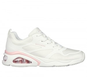Women Skechers Tres-Air Uno - Revolution-Airy Wedges White USA | 4520-RPDSX