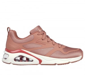 Women Skechers Tres-Air Uno - Revolution-Airy Wedges Clay Coral USA | 1324-IREML