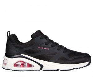 Women Skechers Tres-Air Uno - Revolution-Airy Wedges Black USA | 4163-TSRXJ