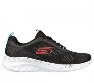 Women Skechers Ultra Flex 3.0 - New Horizons Lace Up Shoes Blue / Light Blue USA | 4072-HDKZM