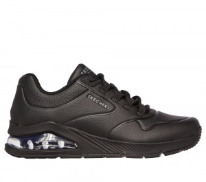 Women Skechers Uno 2 - Air Around You Wedges Black USA | 4023-VJCEP