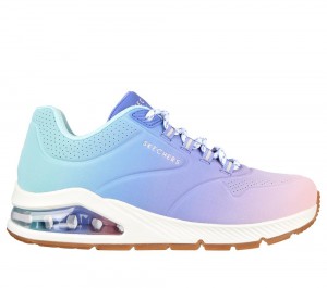 Women Skechers Uno 2 - Ombre Away Lace Up Shoes Blue / Multicolor USA | 7192-WRJZS