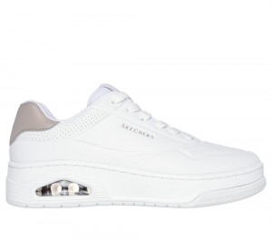 Women Skechers Uno Court - Fast Break Sneakers White USA | 6534-WZLAY