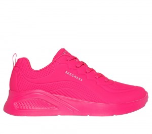 Women Skechers Uno Lite - Lighter One Wedges Hot Pink USA | 4978-AFURT