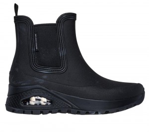 Women Skechers Uno Rugged - Dancing N The Rain Boots Black USA | 7836-QHCYZ
