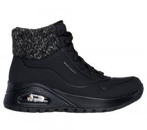 Women Skechers Uno Rugged - Darling Days Boots Black USA | 9870-UVHJC
